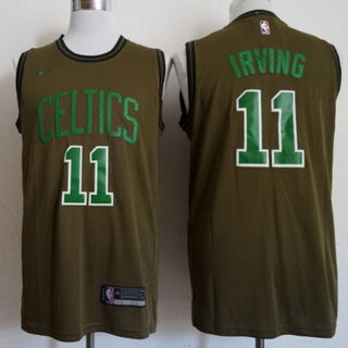 Celtics 11 Kyrie Irving Olive Nike Swingman Jersey