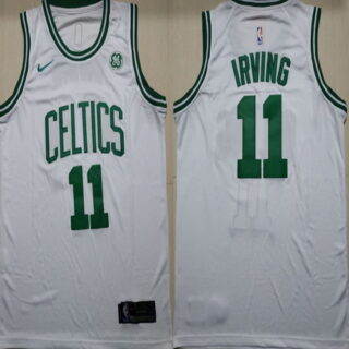Celtics 11 Kyrie Irving White Nike Swingman Jersey