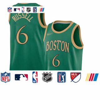 Celtics #6 Bill Russell Green Basketball Swingman City Edition 2019 20 Jersey
