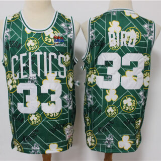 Celtics 33 Larry Bird Green Tear Up Pack Hardwood Classics Swingman Jersey