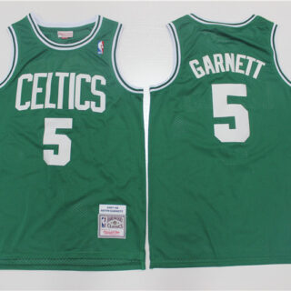 Celtics 5 Kevin Garnett Green 2007-08 Hardwood Classics Swingman Jersey