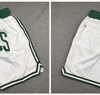 Celtics White Retro Pockets Swingman Shorts
