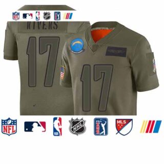 Chargers #17 Philip Rivers Camo Men's Stitched Football Limited 2019 Salute To Service Jersey