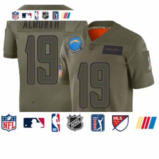 Chargers #19 Lance Alworth Camo Men's Stitched Football Limited 2019 Salute To Service Jersey
