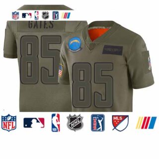Chargers #85 Antonio Gates Camo Men's Stitched Football Limited 2019 Salute To Service Jersey