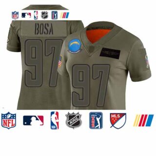 Chargers #97 Joey Bosa Camo Women's Stitched Football Limited 2019 Salute to Service Jersey