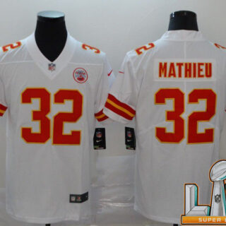 Cheap Super Bowl LV 2021 Men Kansas City Chiefs 32 Mathieu White Nike Vapor Untouchable Limited NFL Jersey