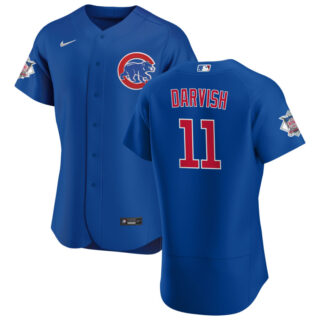 Chicago Cubs #11 Yu Darvish Men's Nike Royal Alternate 2020 Authentic Player Jersey