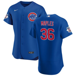 Chicago Cubs #36 Dillon Maples Men's Nike Royal Alternate 2020 Authentic Player Jersey