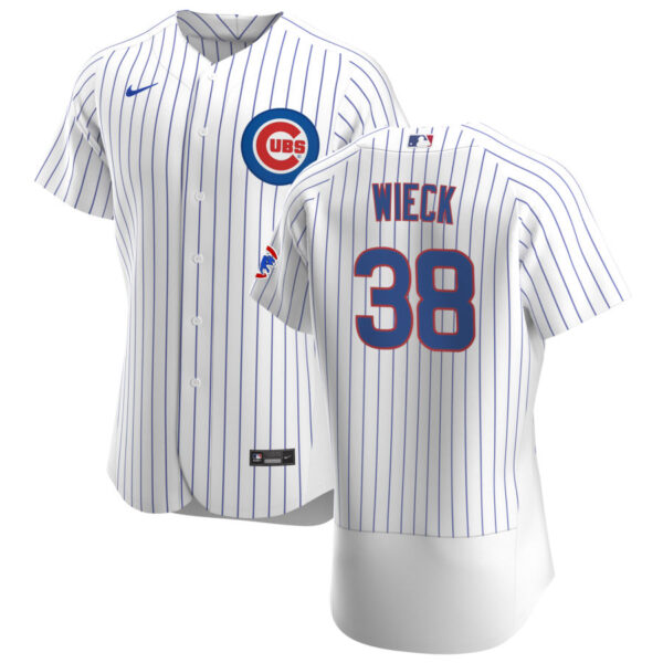 Chicago Cubs #38 Brad Wieck Men's Nike White Home 2020 Authentic Player Jersey