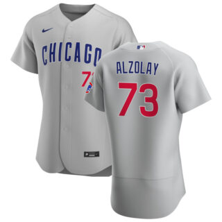 Chicago Cubs #73 Adbert Alzolay Men's Nike Gray Road 2020 Authentic Team Jersey
