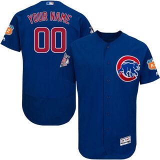 Chicago Cubs Blue Men's Flexbase Customized Jersey
