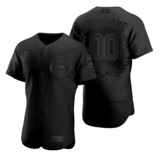 Chicago Cubs Custom Men's Nike Black MLB MVP Limited Player Edition Jersey