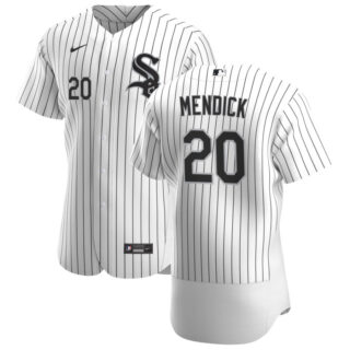 Chicago White Sox #20 Danny Mendick Men's Nike White Home 2020 Authentic Player MLB Jersey