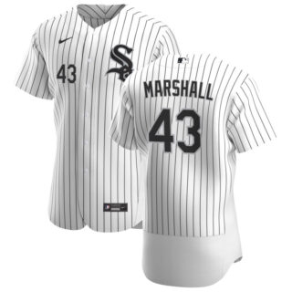 Chicago White Sox #43 Evan Marshall Men's Nike White Home 2020 Authentic Player MLB Jersey