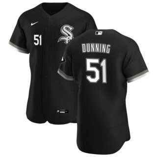 Chicago White Sox #51 Dane Dunning Men's Nike Black Alternate 2020 Authentic Player MLB Jersey