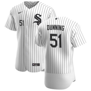 Chicago White Sox #51 Dane Dunning Men's Nike White Home 2020 Authentic Player MLB Jersey