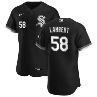 Chicago White Sox #58 Jimmy Lambert Men's Nike Black Alternate 2020 Authentic Player MLB Jersey
