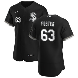 Chicago White Sox #63 Matt Foster Men's Nike Black Alternate 2020 Authentic Player MLB Jersey