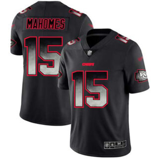 Chiefs #15 Patrick Mahomes Black Men's Stitched Football Vapor Untouchable Limited Smoke Fashion Jersey
