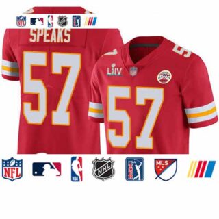 Chiefs #57 Breeland Speaks Red Team Color Super Bowl LIV Bound Youth Stitched Football Vapor Untouchable Limited Jersey
