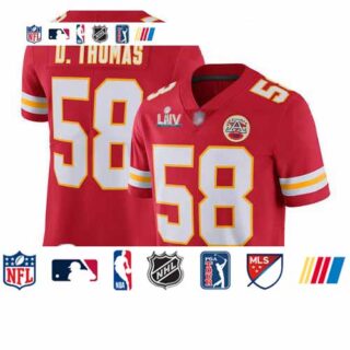 Chiefs #58 Derrick Thomas Red Team Color Super Bowl LIV Bound Men's Stitched Football Vapor Untouchable Limited Jersey