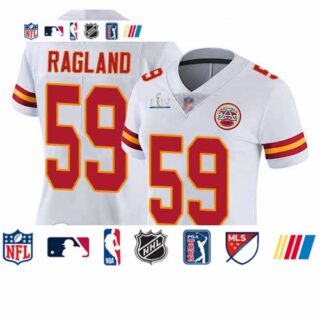 Chiefs #59 Reggie Ragland White Super Bowl LIV Bound Women's Stitched Football Vapor Untouchable Limited Jersey