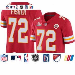 Chiefs #72 Eric Fisher Red Team Color Super Bowl LIV Bound Men's Stitched Football Vapor Untouchable Limited Jersey