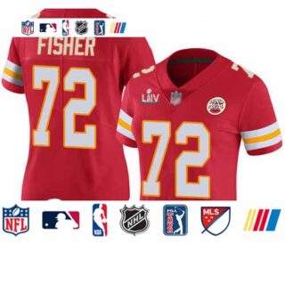 Chiefs #72 Eric Fisher Red Team Color Super Bowl LIV Bound Women's Stitched Football Vapor Untouchable Limited Jersey