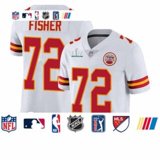 Chiefs #72 Eric Fisher White Super Bowl LIV Bound Youth Stitched Football Vapor Untouchable Limited Jersey