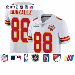 Chiefs #88 Tony Gonzalez White Super Bowl LIV Bound Men's Stitched Football Vapor Untouchable Limited Jersey
