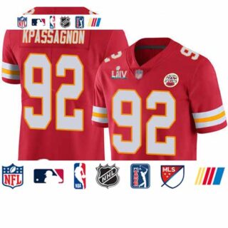 Chiefs #92 Tanoh Kpassagnon Red Team Color Super Bowl LIV Bound Men's Stitched Football Vapor Untouchable Limited Jersey