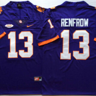 Clemson Tigers 13 Hunter Renfrow Purple Nike College Football Jersey
