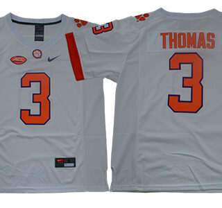 Clemson Tigers 3 Xavier Thomas White College Football Jersey