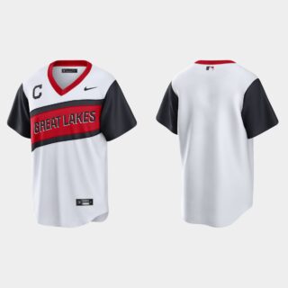 Cleveland Indians Men's Nike White 2021 Little League Class Game MLB Jersey