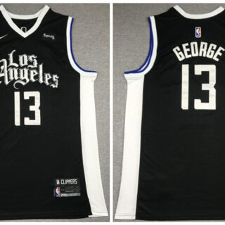 Clippers 13 Paul George Black 2021 City Edition Nike Swingman Jersey