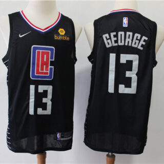 Clippers 13 Paul George Black Nike Swingman Jersey