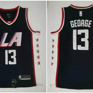 Clippers 13 Paul George Navy City Edition Nike Swingman Jersey