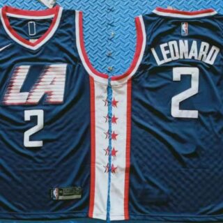 Clippers 2 Kawhi Leonard Navy City Edition Nike Swingman Jersey