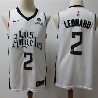Clippers 2 Kawhi Leonard White City Edition Nike Swingman Jersey