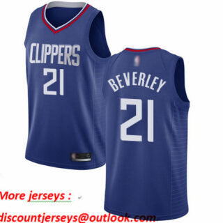 Clippers #21 Patrick Beverley Blue Basketball Swingman Icon Edition Jersey
