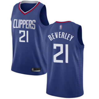 Clippers #21 Patrick Beverley Blue Basketball Swingman Icon Edition Jersey