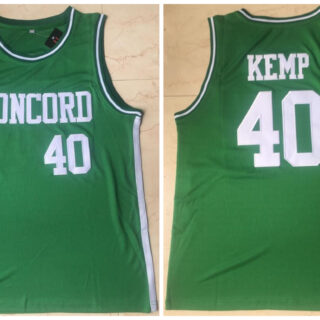 Concord Academy 40 Shawn Kemp Green High School Basketball Jersey