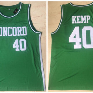 Concord Academy 40 Shawn Kemp Green High School Basketball Jersey