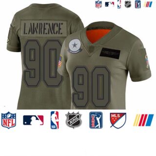 Cowboys #90 Demarcus Lawrence Camo Women's Stitched Football Limited 2019 Salute to Service Jersey