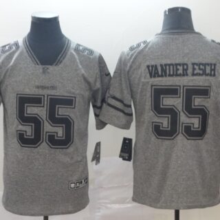 Cowboys 55 Leighton Vander Esch Gray Gridiron Gray Vapor Untouchable Limited Jersey