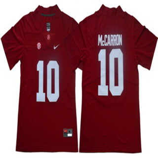 Crimson Tide #10 AJ McCarron Red Limited Stitched NCAA Jersey
