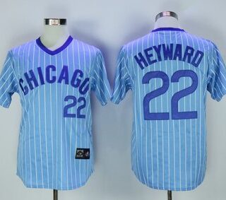 Cubs 22 Jason Heyward Light Blue Throwback Jersey