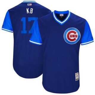 Cubs #17 Kris Bryant Royal KB Players Weekend Authentic Stitched MLB Jersey