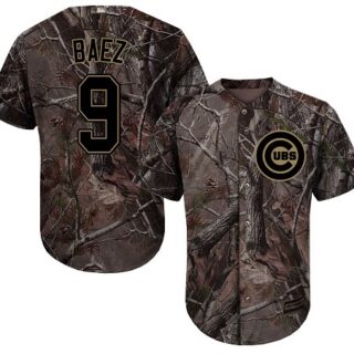Cubs #9 Javier Baez Camo Realtree Collection Cool Base Stitched Baseball Jersey